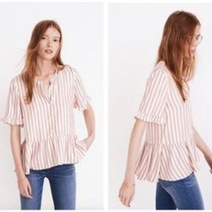 Madewell Studio Ruffle-Hem Top - XXS